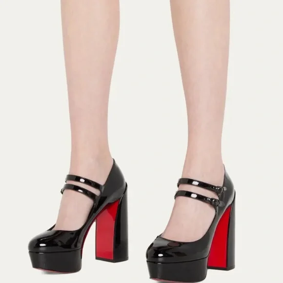 ❌SOLD❌CHRISTIAN LOUBOUTIN Movida Mary Jane Red Sole Platform Pumps - Picture 3 of 13